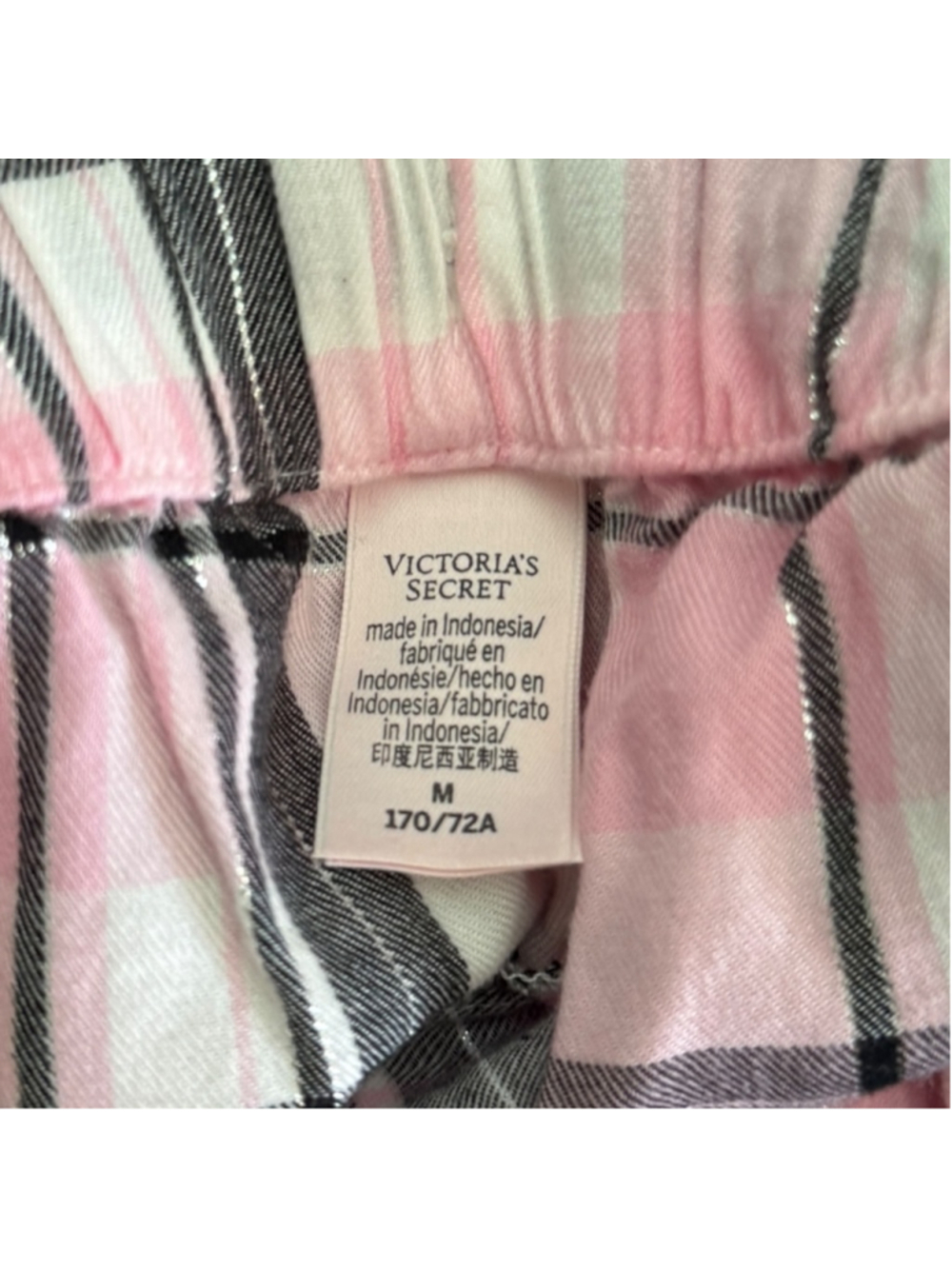 Victoria's Secret Pink Plaid Pajama Shorts Women's Medium - Picture 4 of 4
